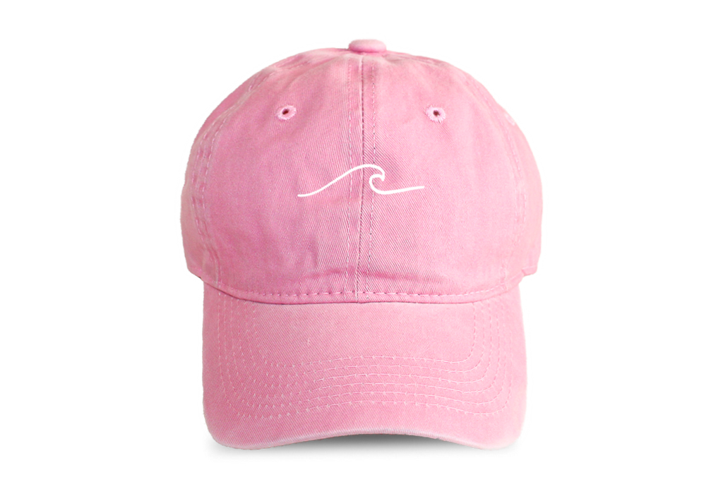 Boné Stone Wash Rosa Claro · Bordado Onda · Algodão | Pickles
