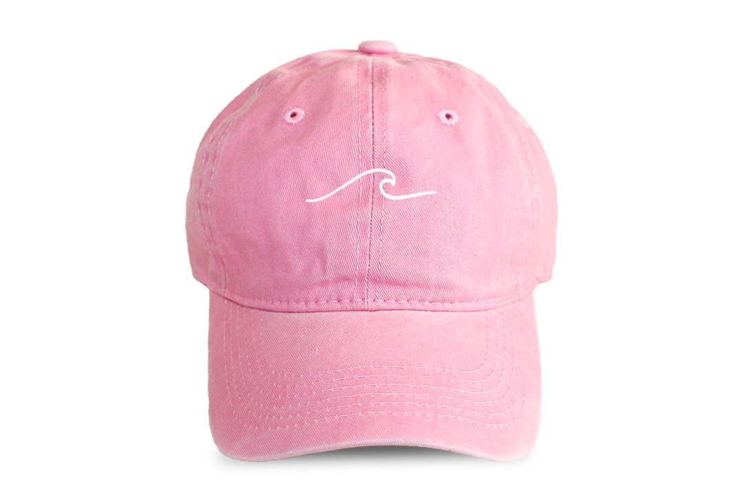 Boné Stone Wash Rosa Claro · Bordado Onda · Algodão | Pickles