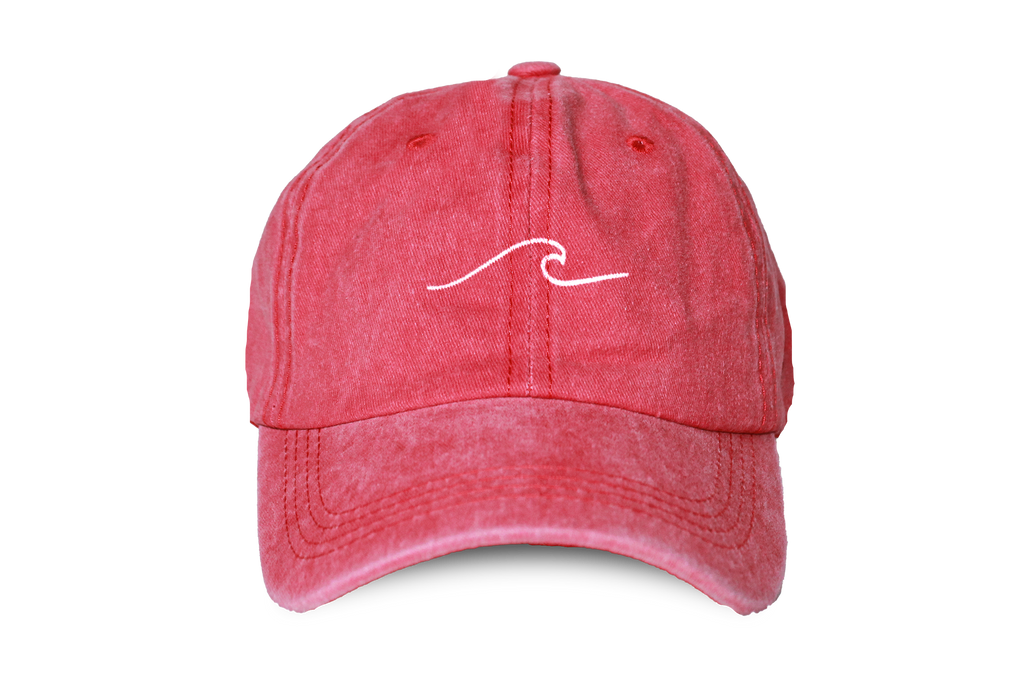 Boné Stone Wash Vermelho · Bordado Onda · Algodão | Pickles