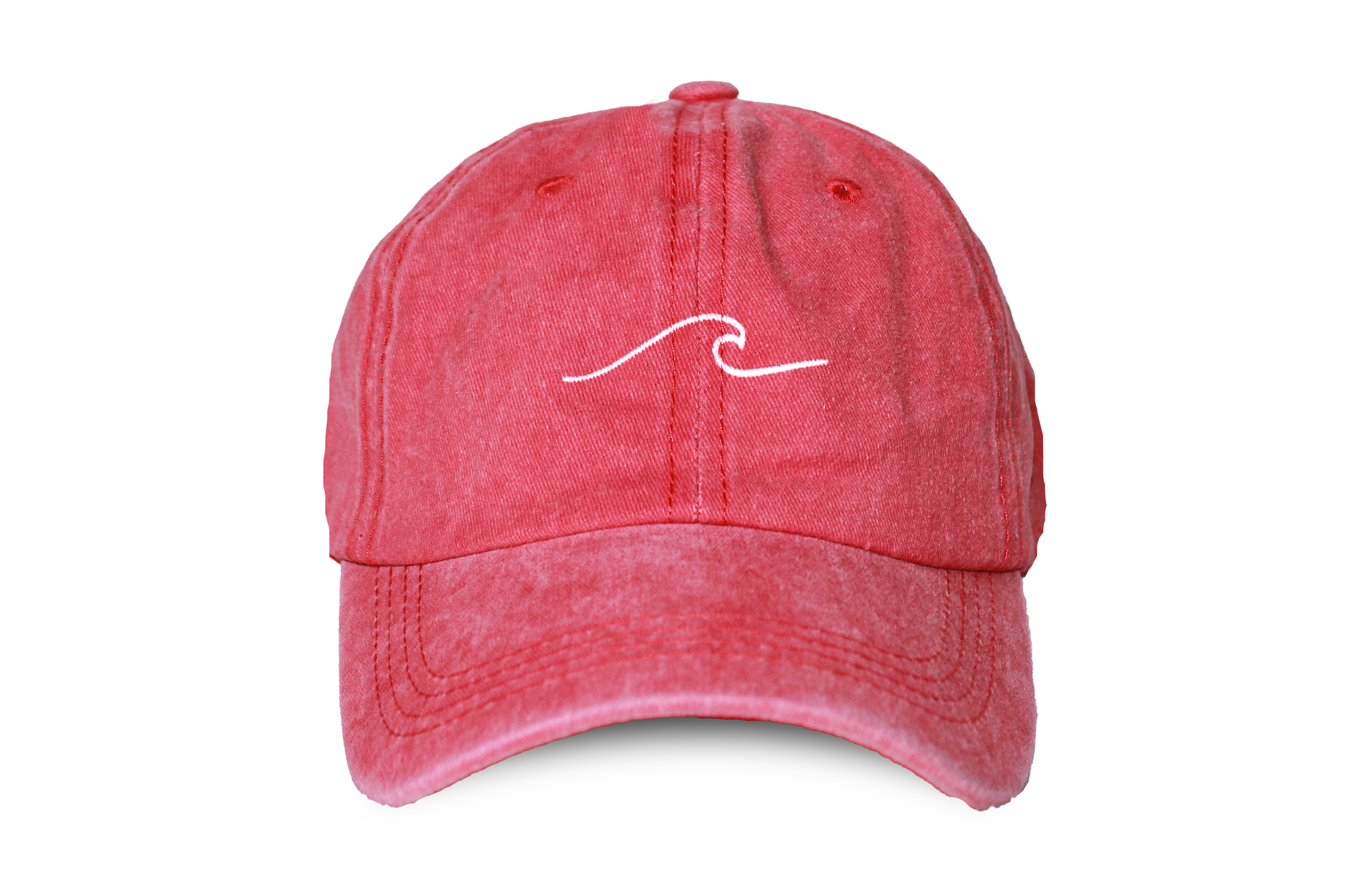 Boné Stone Wash Vermelho · Bordado Onda · Algodão | Pickles